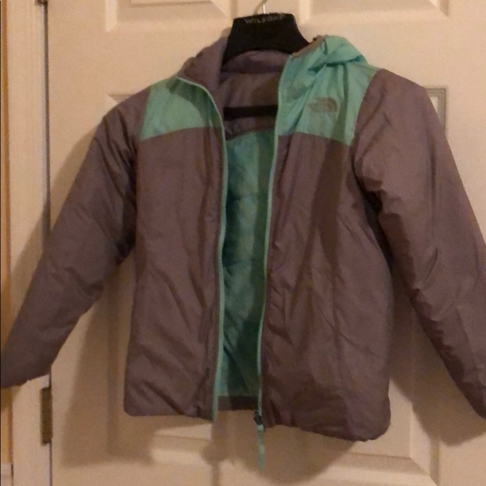 The north face jacket, size 11/12, reversible jacket